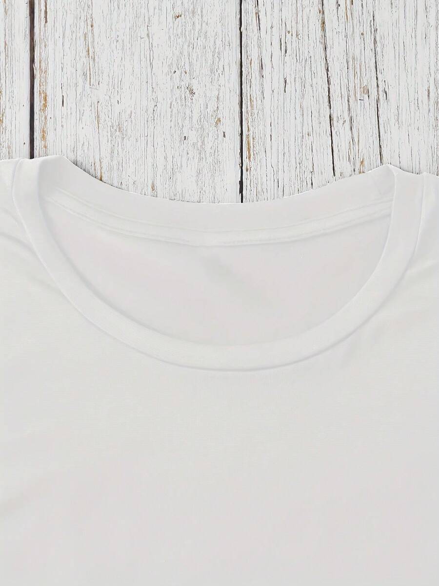 Fashionable Letter Printed Women'S T-Shirt - Comfortable And Relaxed