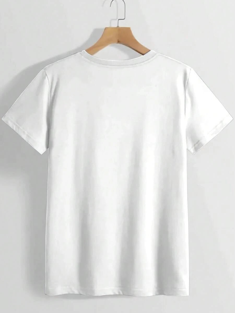 Women's Loose Fit T-Shirt - Soft Breathable Everyday Tee For Moms - Casual Party Outfit - Machine Washable Everyday Essential Top, Summer Fashion, Bold Print Design