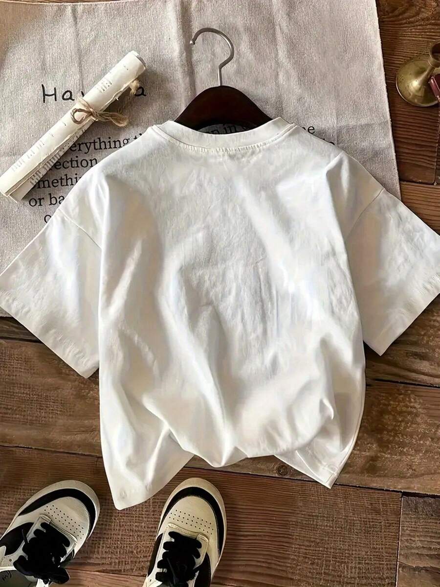 Vintage-Inspired Women's T-Shirt - Lightweight Breathable Round Neck Tee With Bold "VINTAGE" Lettering, White Casual Summer Top