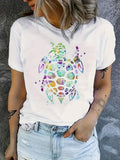 Fashionable Letter Printed Women'S T-Shirt - Comfortable And Relaxed