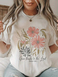 Fashionable Letter Cartoon Print Women'S Round Neck T-Shirt, Simple Design, Comfortable And Breathable, Suitable For Daily Leisure And Versatile, Showing A Natural And Elegant Style