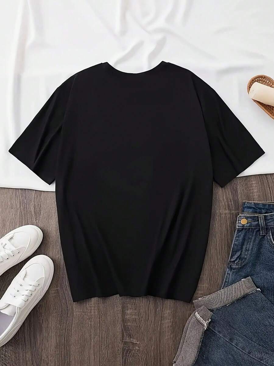 Women'S Graphic Print T-Shirt - "Sisters On The Loose" Design, Casual Crew Neck Short Sleeve Top, Vibrant Summer & Spring Tee With Margarita Glass & Hearts Illustration