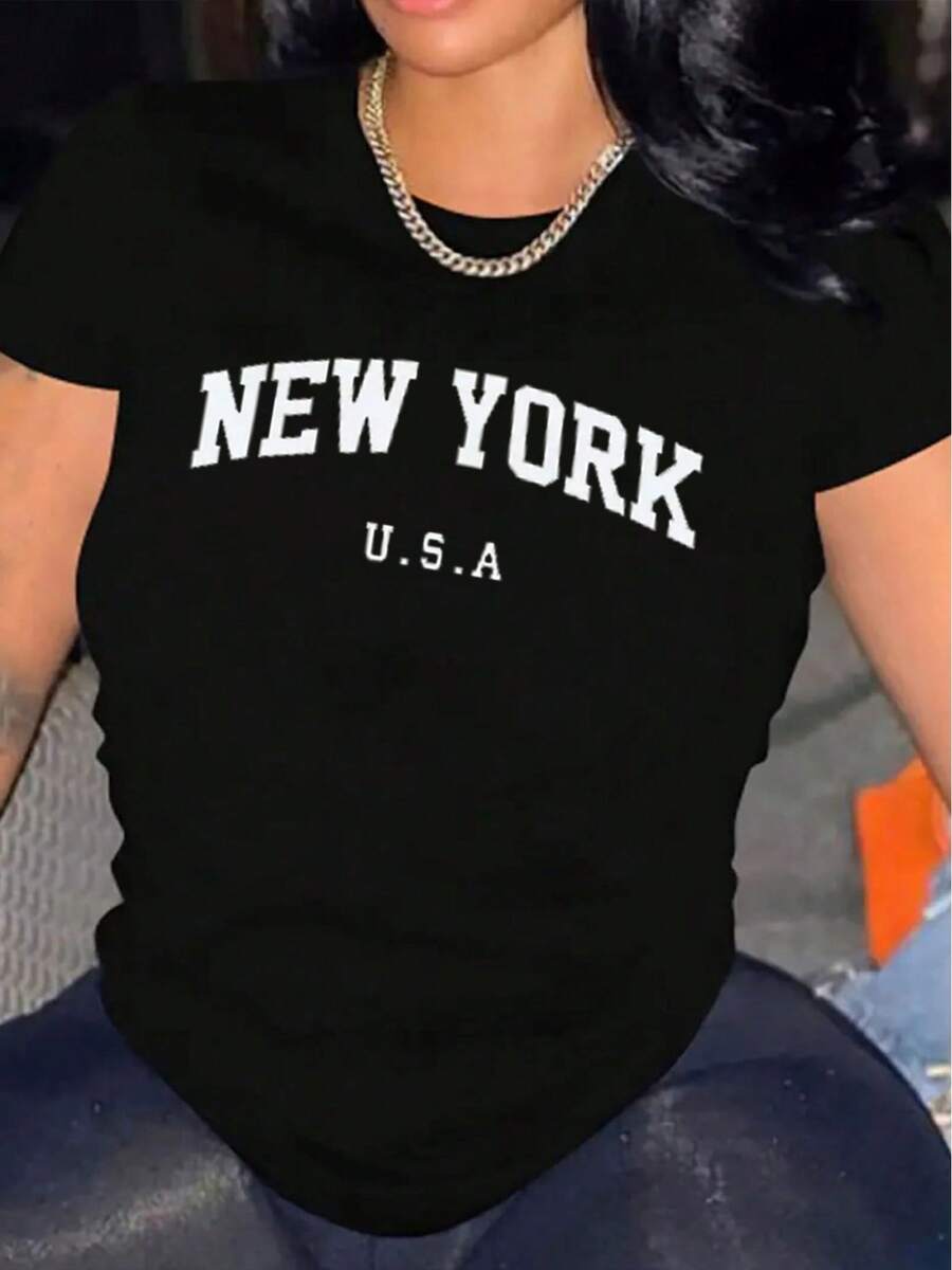 Womens TShirt Comfortable Crew Neck Casual Cotton Blend ShortSleeves Soft Breathable Top Womenswear Tshirt Summer Spring Streetwear Fabric
