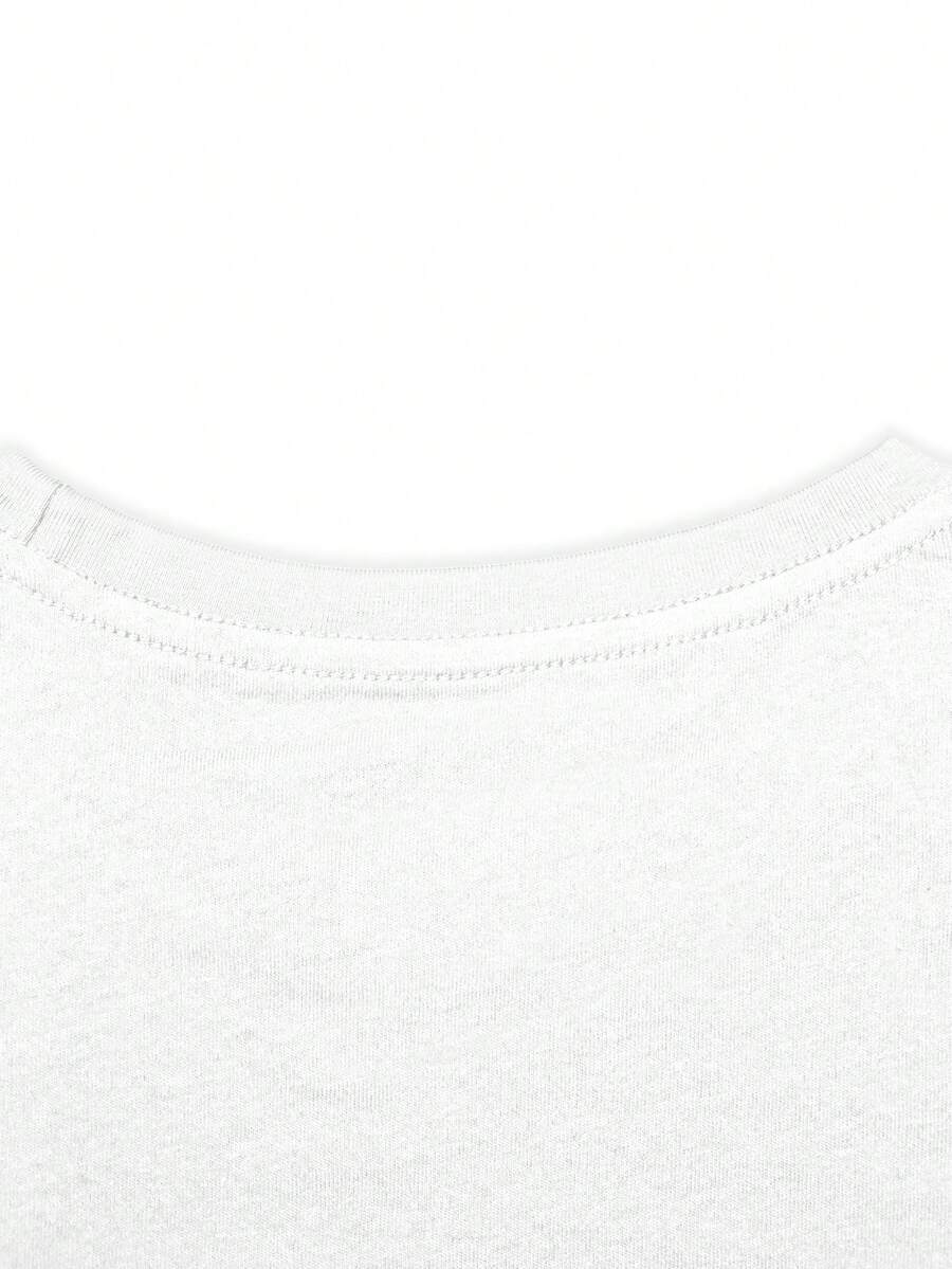 A Comfortable Women'S T-Shirt Made Of Pure Featuring A Minimalist Design Of A Bull And Bear