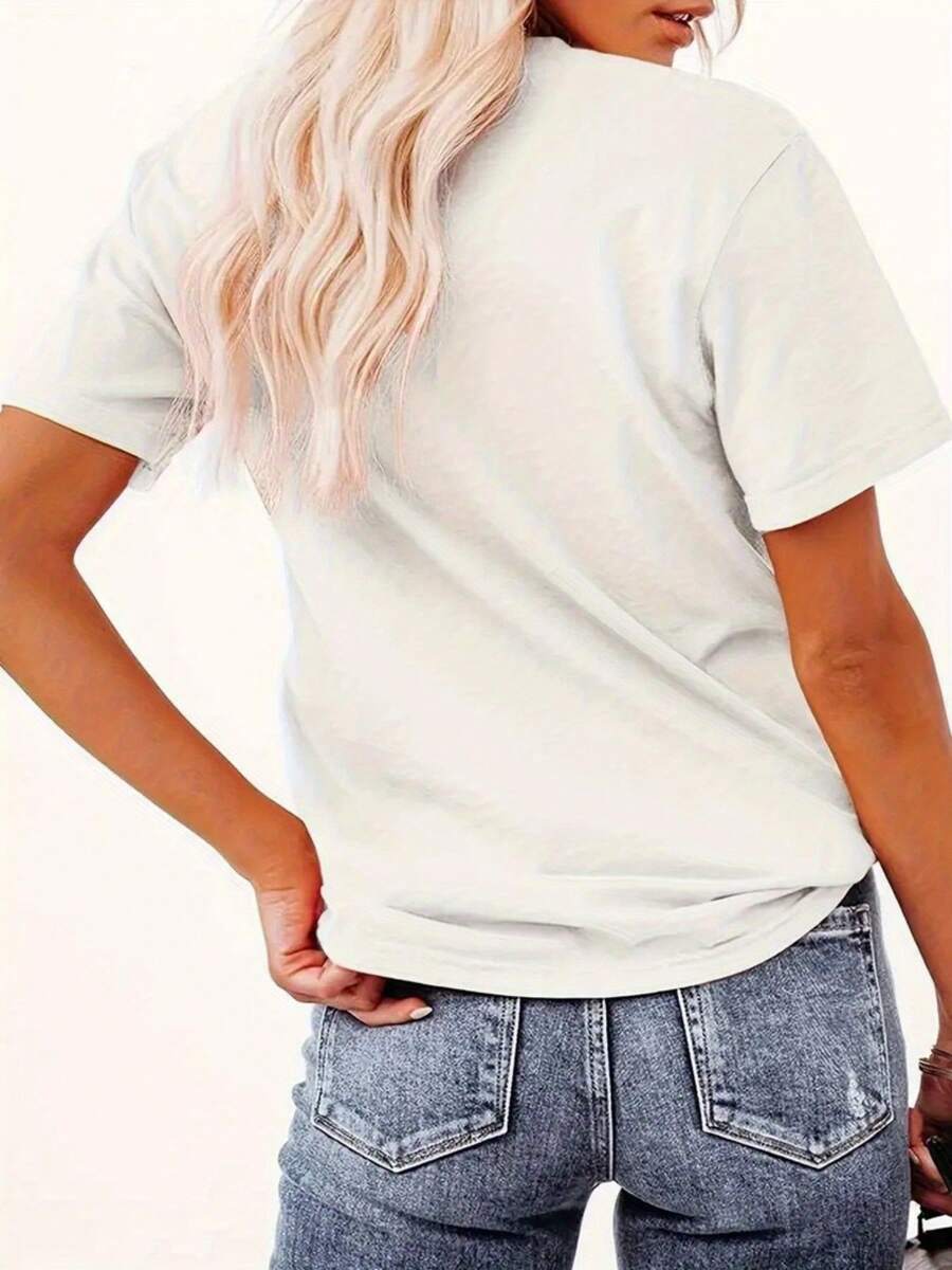 Women's Fun Teeth Print T-Shirt / Soft