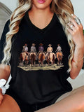 Plus Size - Plus Size - Versatile Graphic Print T-Shirt For Plus Size Women, Suitable For Casual Wear In Spring, Summer, And Autumn