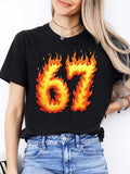 Ladies' Round Neck Fashionable Casual T-Shirt| Short Sleeved