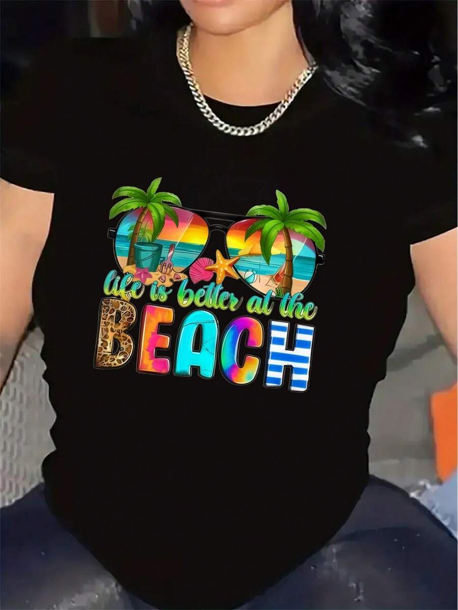 Lightweight Short-Sleeve T-Shirt Perfect For Beach Outings