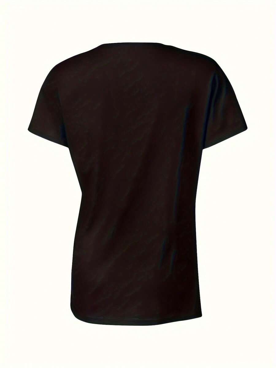 Floral Print Crew Neck T-Shirt, Casual Short Sleeve Top For Spring & Summer, Women's Clothing