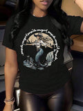 Printed Women'S T-Shirt Featuring A Mermaid Vacation Design - Casual Round Neck, Short Sleeve Top, Perfect Sister Gift For Spring/Summer, Ideal For Casual Wear
