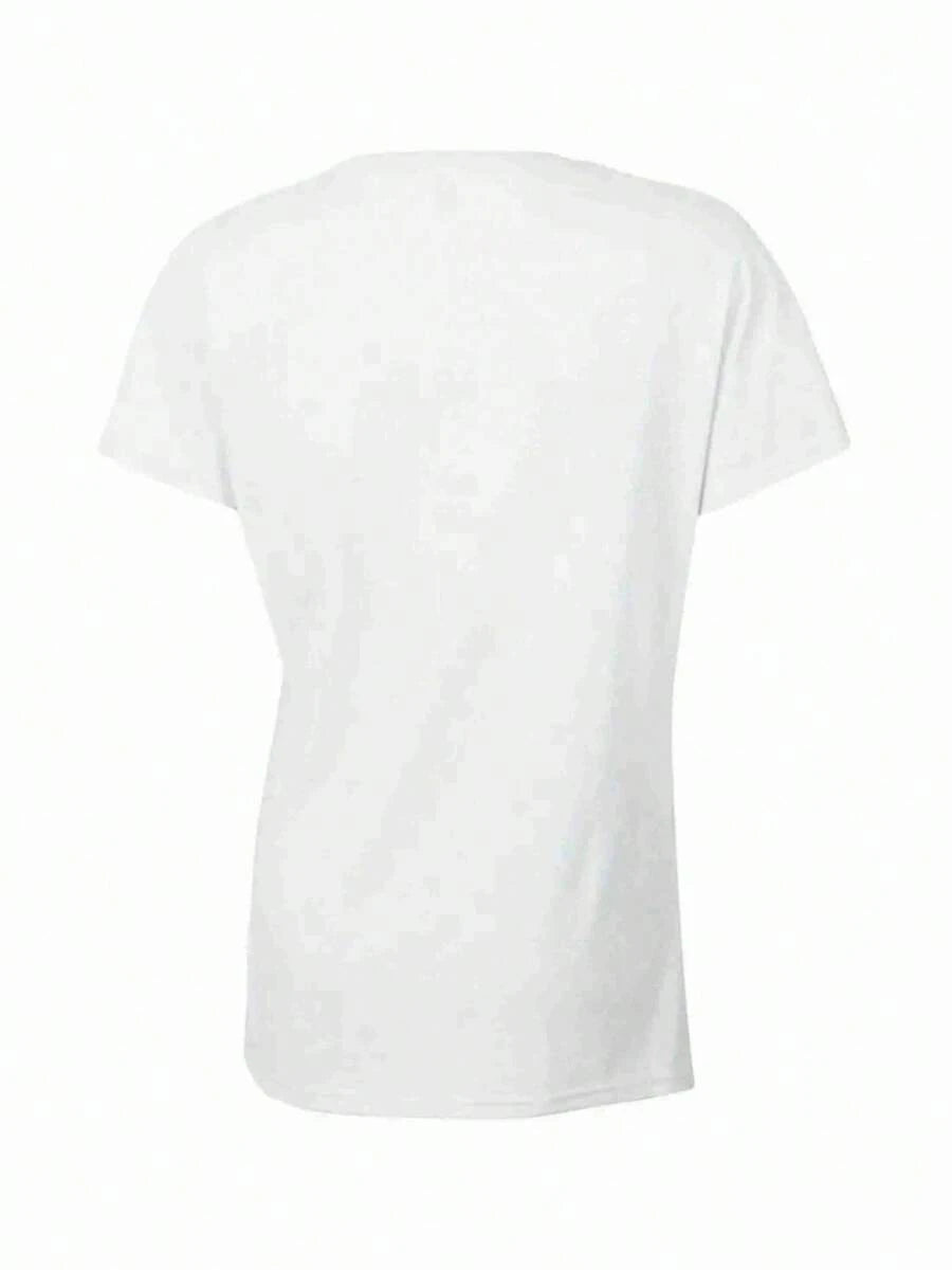 Floral Print Crew Neck T-Shirt, Casual Short Sleeve Top For Spring & Summer, Women's Clothing